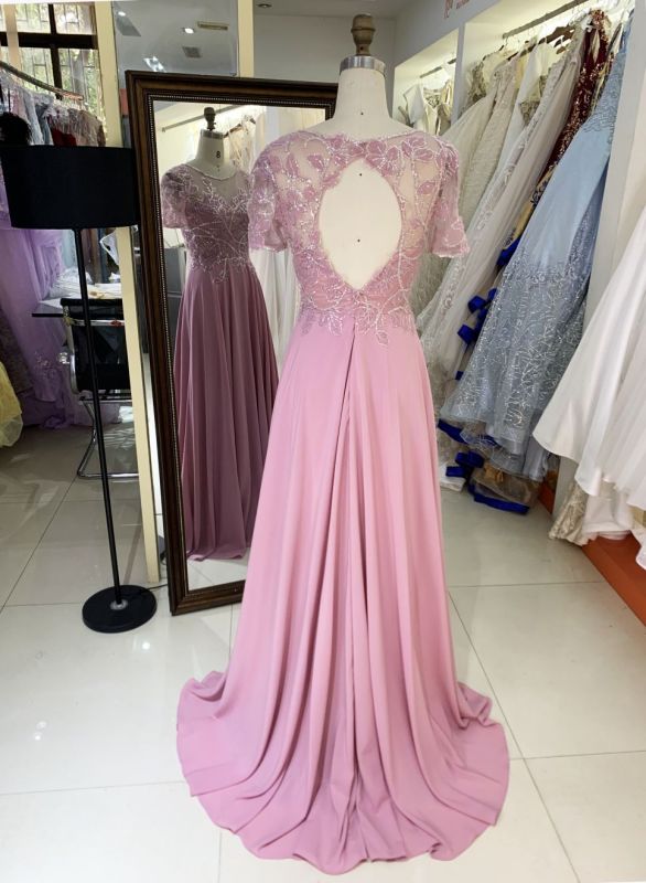 2025 New Fashion chiffon A Line Plus size custom bridal wedding women elegant dress for Mother Natural