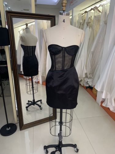 2025 Black fashion sexy sleeveless tight see-through corset party dress elegant Dresses for Ladies Party Homecoming