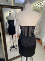2025 Black fashion sexy sleeveless tight see-through corset party dress elegant Dresses for Ladies Party Homecoming
