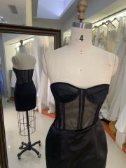 2025 Black fashion sexy sleeveless tight see-through corset party dress elegant Dresses for Ladies Party Homecoming