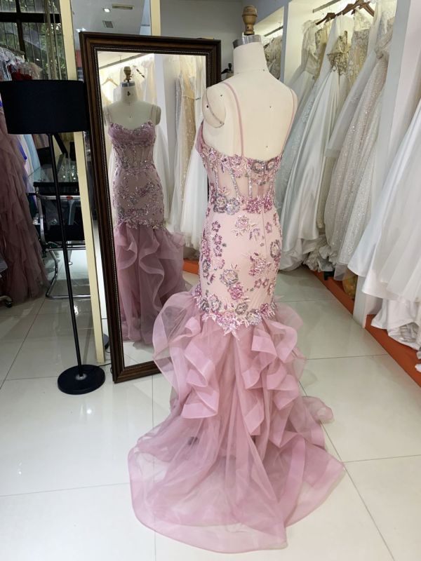 2025 Latest custom Luxurious sexy ruffle pleated dress satin fabric retro dress prom elegant for women