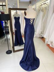 2025 New embroidery lace navy elegant and sexy prom dresses women luxurious party for lady