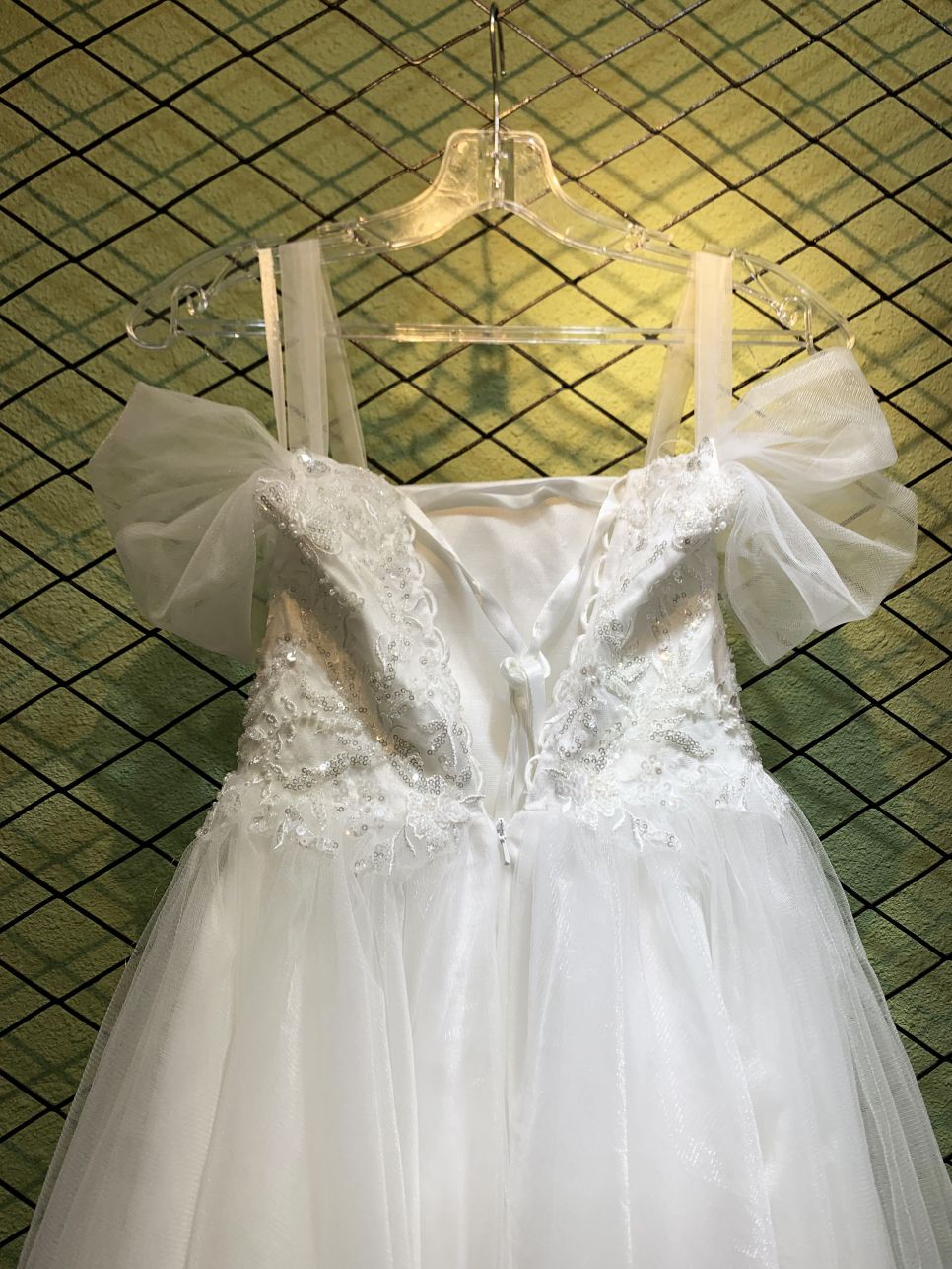 New style summer fairy dress square neck temperament sling white mesh princess performance costume dress for girl