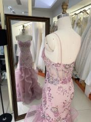 2025 Latest custom Luxurious sexy ruffle pleated dress satin fabric retro dress prom elegant for women