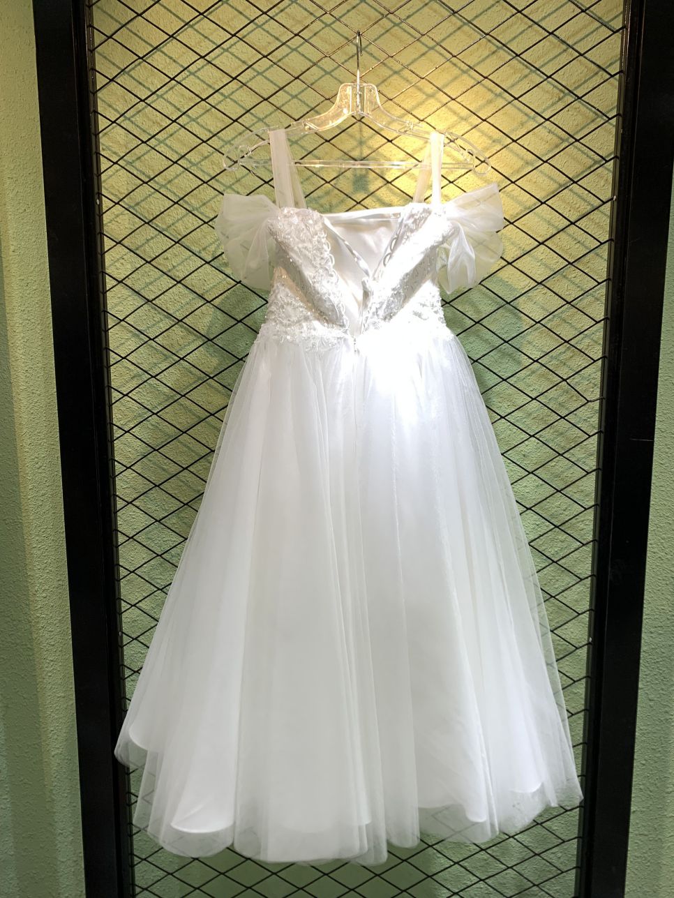 New style summer fairy dress square neck temperament sling white mesh princess performance costume dress for girl
