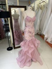 2025 Latest custom Luxurious sexy ruffle pleated dress satin fabric retro dress prom elegant for women
