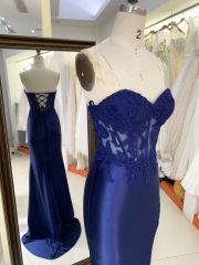 2025 New embroidery lace navy elegant and sexy prom dresses women luxurious party for lady