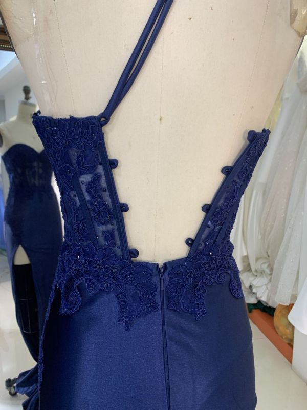 2025 New embroidery lace navy elegant and sexy prom dresses women luxurious party for lady