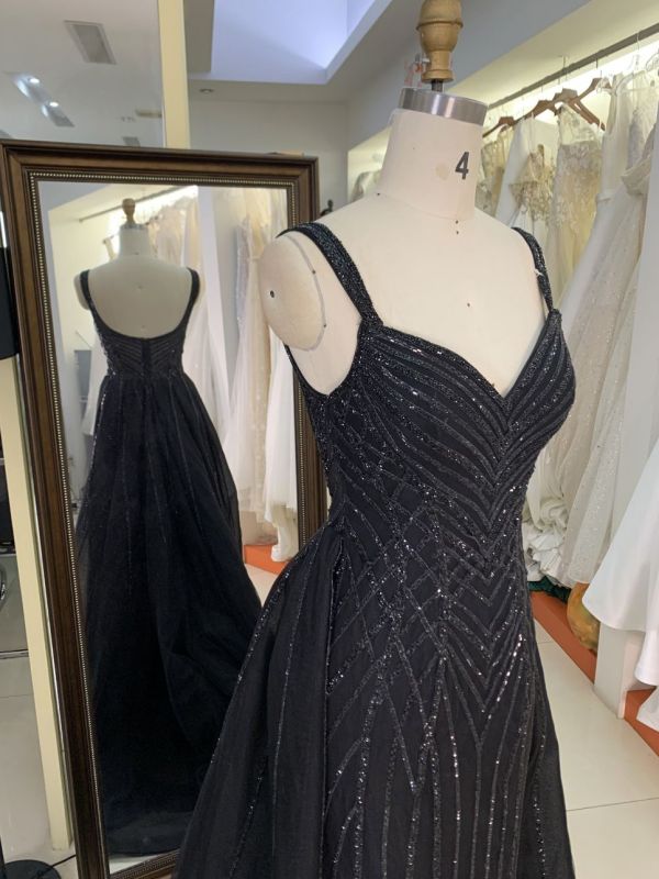 2025 wholesale black sleeveless corset embellished beaded mermaid crystal fitted gown prom evening dresses with overskirt
