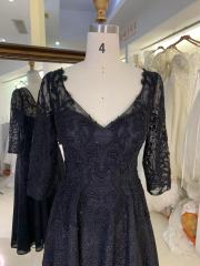 2025 New style elegant embroidery a line long sleeves for ladies party short skirt homecoming dress