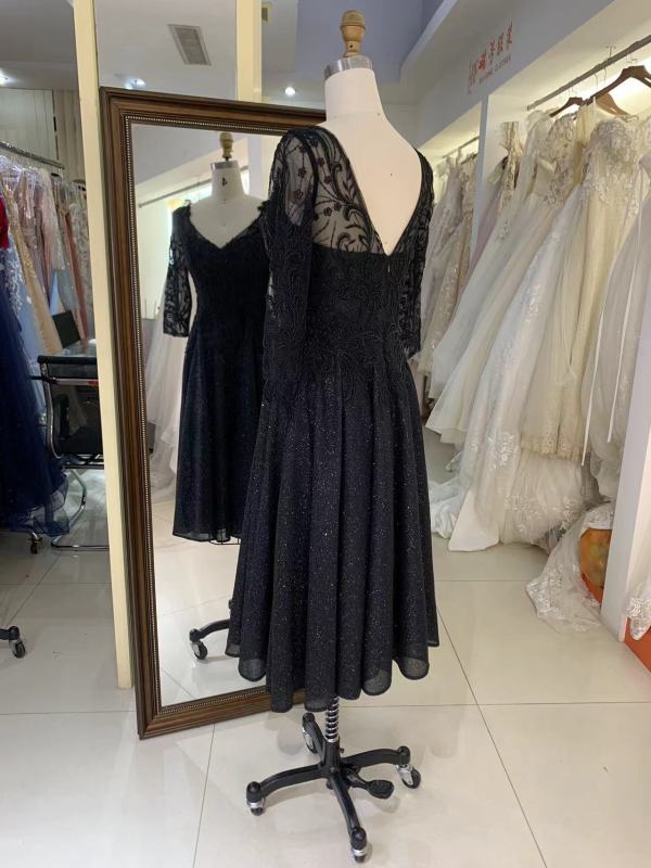 2025 New style elegant embroidery a line long sleeves for ladies party short skirt homecoming dress
