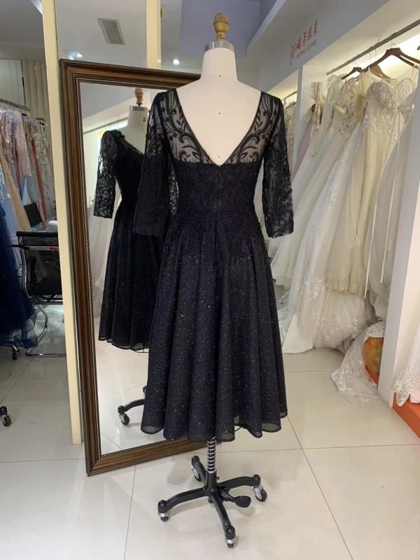 2025 New style elegant embroidery a line long sleeves for ladies party short skirt homecoming dress