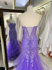 3D Sequin flowers sweetheart lace evening dress mermaid skirt colorful custom prom dress 2025