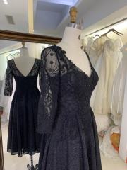 2025 New style elegant embroidery a line long sleeves for ladies party short skirt homecoming dress