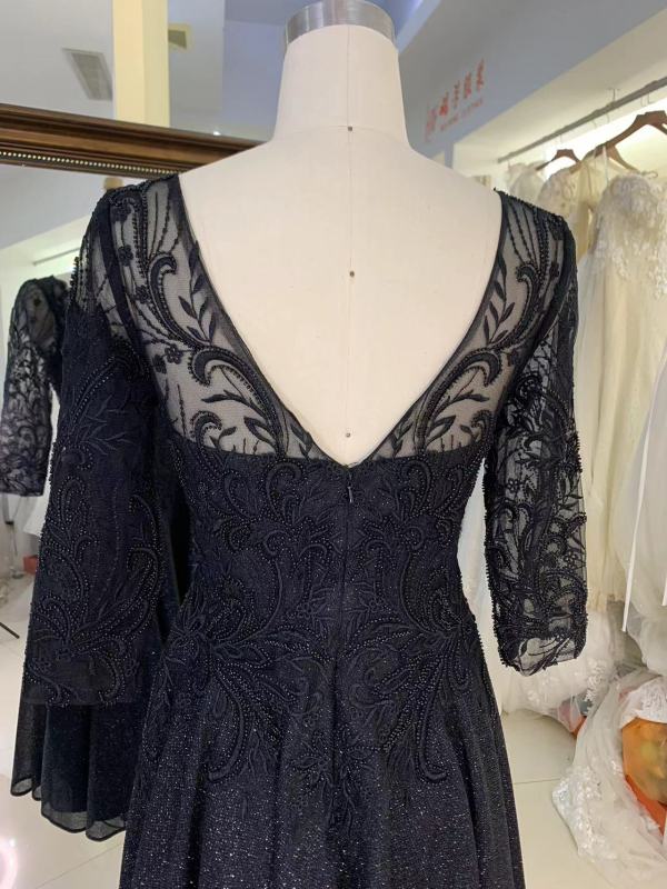 2025 New style elegant embroidery a line long sleeves for ladies party short skirt homecoming dress