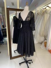2025 New style elegant embroidery a line long sleeves for ladies party short skirt homecoming dress