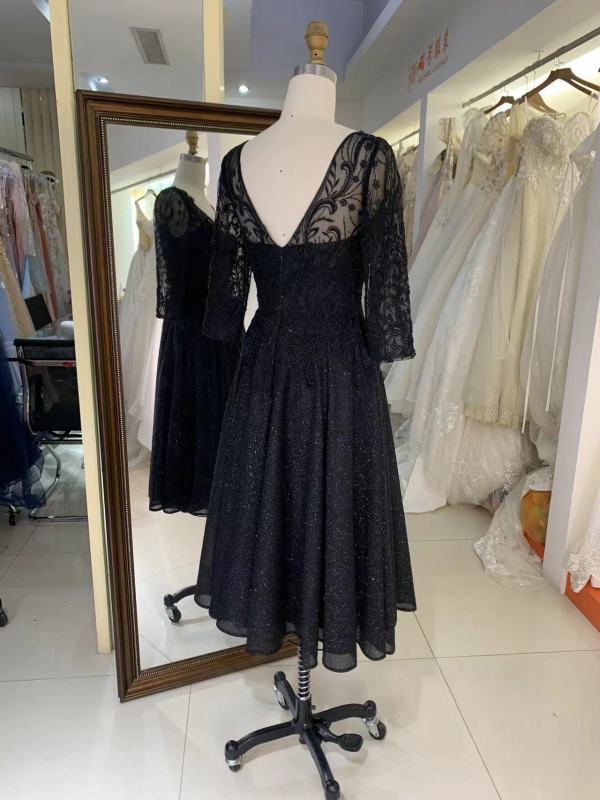 2025 New style elegant embroidery a line long sleeves for ladies party short skirt homecoming dress