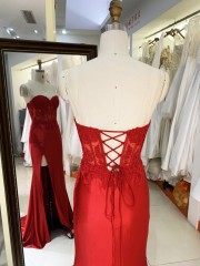2025 New embroidered lace red elegant and sexy ball dress for women luxurious party ladies