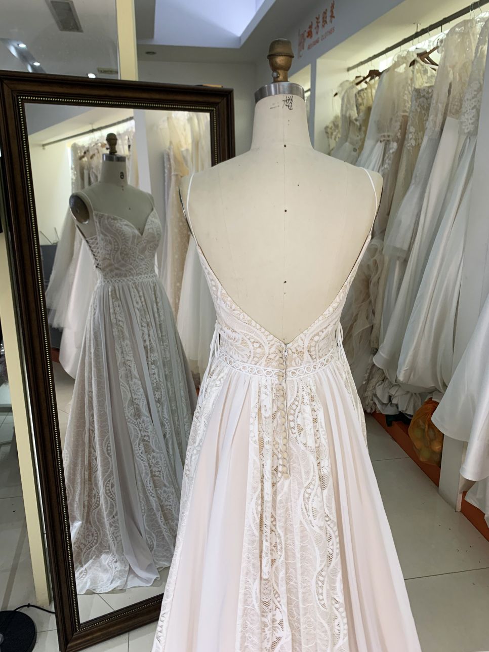 2025 New elegant wedding dresses lace A line civil wedding white dress formal guest ladies women for bride girl