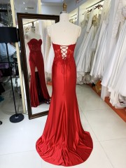 2025 New embroidered lace red elegant and sexy ball dress for women luxurious party ladies