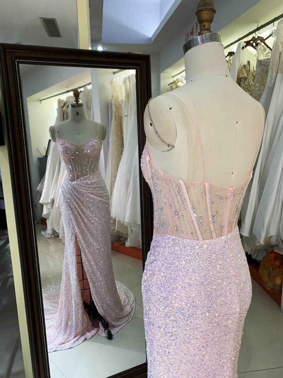 New prom dress custom manufacturers pink color evening dress colorful custom women prom dress elegant 2025