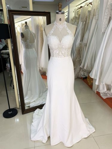 2025 Romantic Lace V-neck Backless Mermaid Wedding Dress Spaghetti High-end Embroidery Wedding Dress