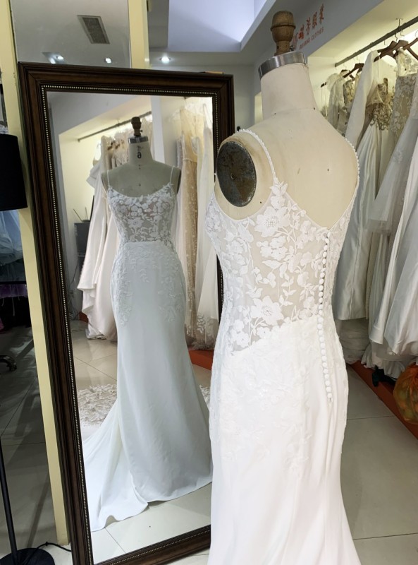 2025 New elegant long gown mermaid wedding dress lace tulle net formal guest ladies women for bride girl