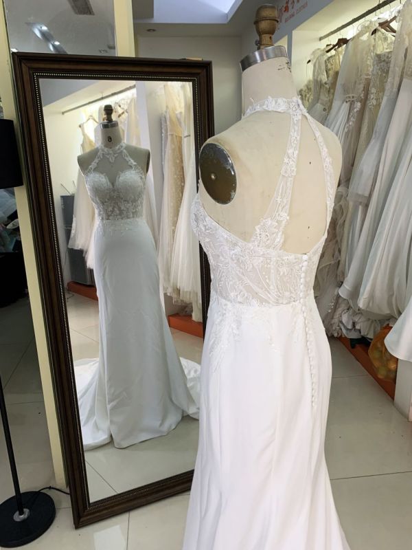 2025 Romantic Lace V-neck Backless Mermaid Wedding Dress Spaghetti High-end Embroidery Wedding Dress