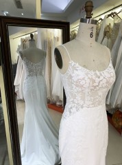 2025 New elegant long gown mermaid wedding dress lace tulle net formal guest ladies women for bride girl