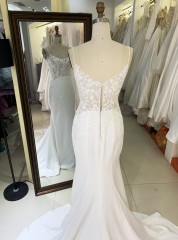 2025 New elegant long gown mermaid wedding dress lace tulle net formal guest ladies women for bride girl