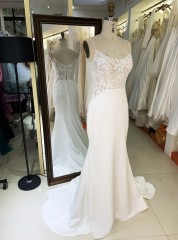 2025 New elegant long gown mermaid wedding dress lace tulle net formal guest ladies women for bride girl