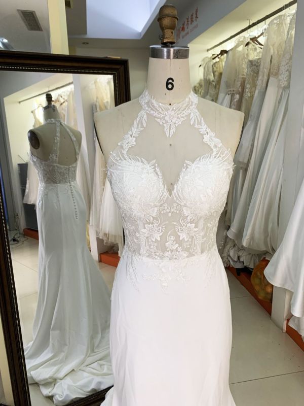 2025 Romantic Lace V-neck Backless Mermaid Wedding Dress Spaghetti High-end Embroidery Wedding Dress