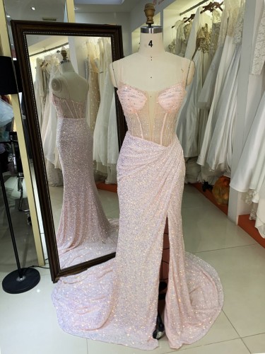 New prom dress custom manufacturers pink color evening dress colorful custom women prom dress elegant 2025