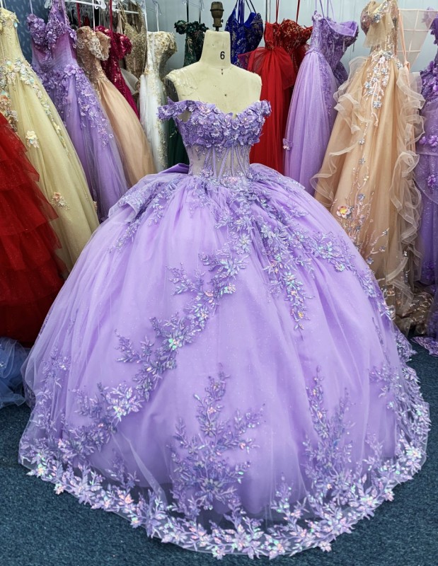 2025 New dresses for mexico lavender quinceanera dresses western off shoulder elegant new for woman