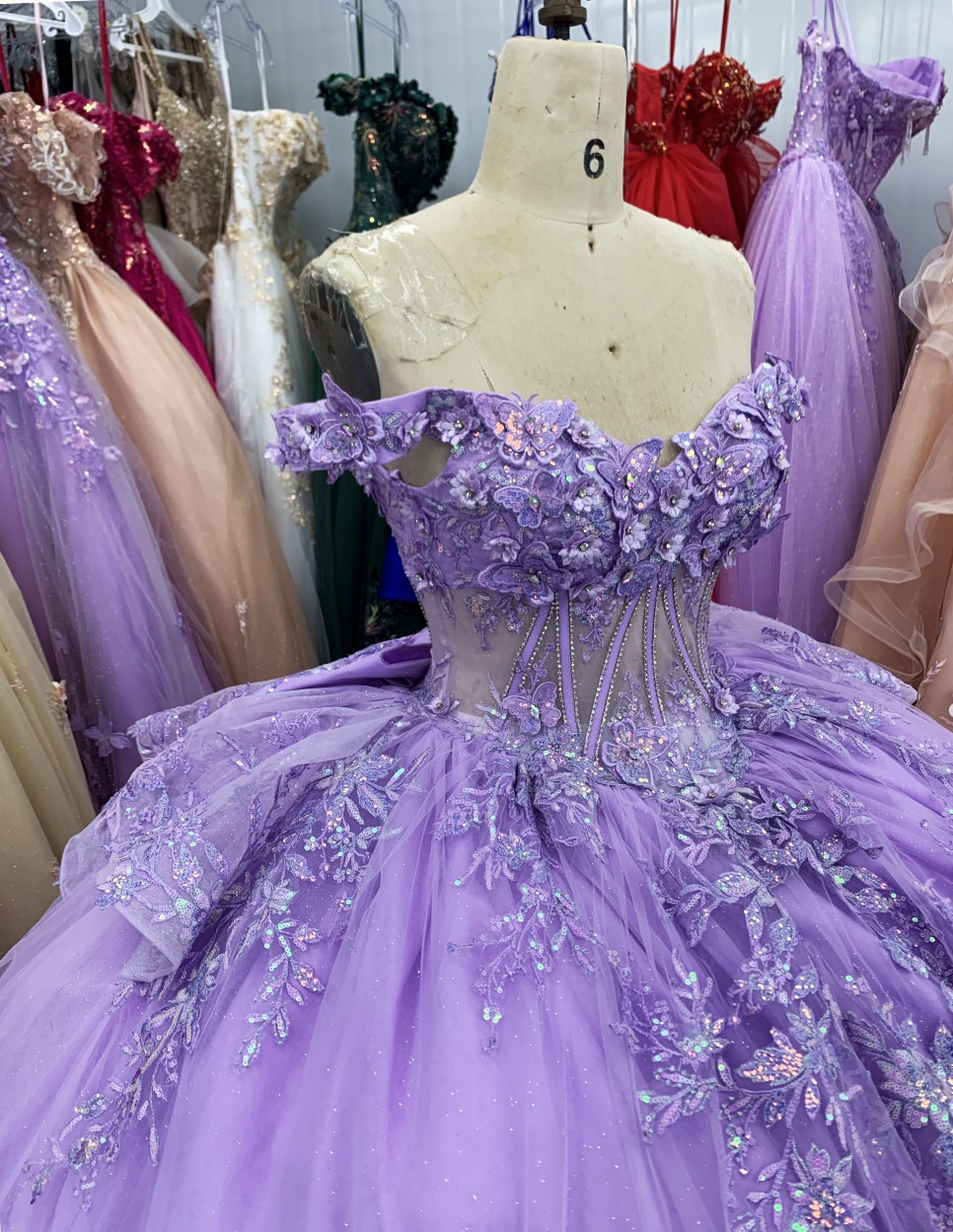 2025 New dresses for mexico lavender quinceanera dresses western off shoulder elegant new for woman