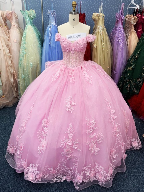 2025 Fashion Custom Sweet Pink Embroidery Coming of Age Ceremony Princess Carnival Dress Luxury Ball Gown Quinceanera Dress