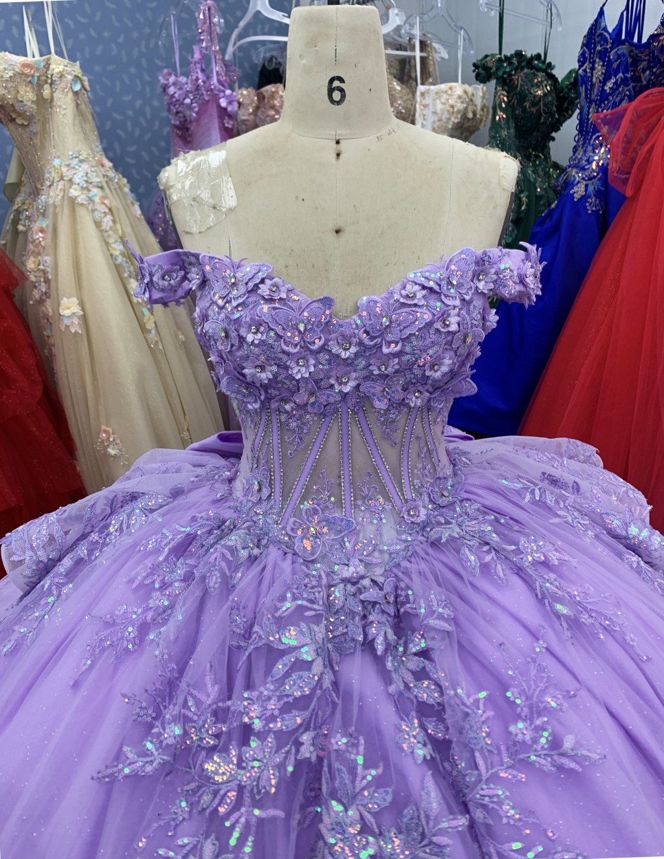 2025 New dresses for mexico lavender quinceanera dresses western off shoulder elegant new for woman