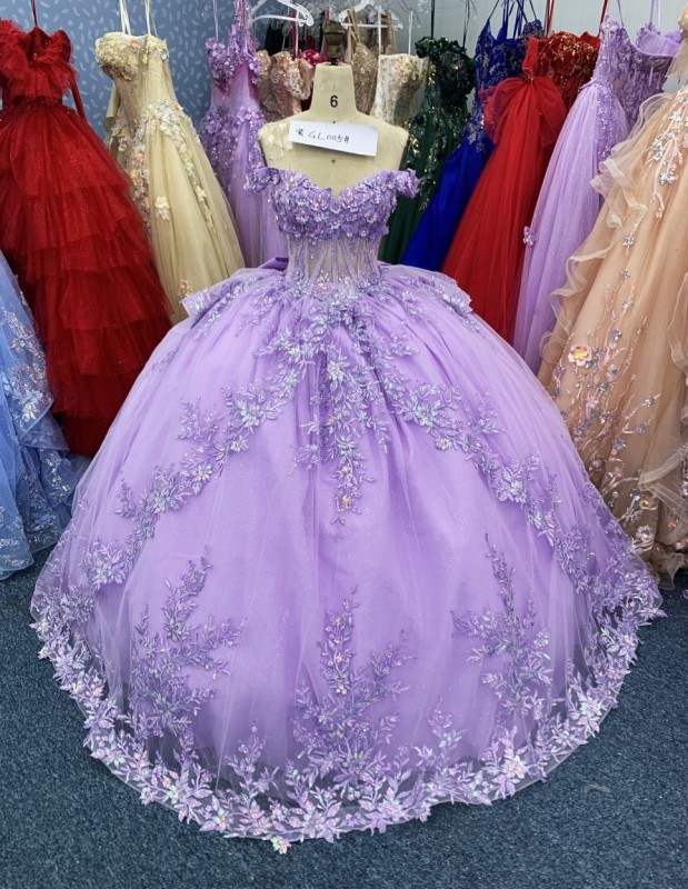 2025 New dresses for mexico lavender quinceanera dresses western off shoulder elegant new for woman
