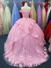 2025 Fashion Custom Sweet Pink Embroidery Coming of Age Ceremony Princess Carnival Dress Luxury Ball Gown Quinceanera Dress