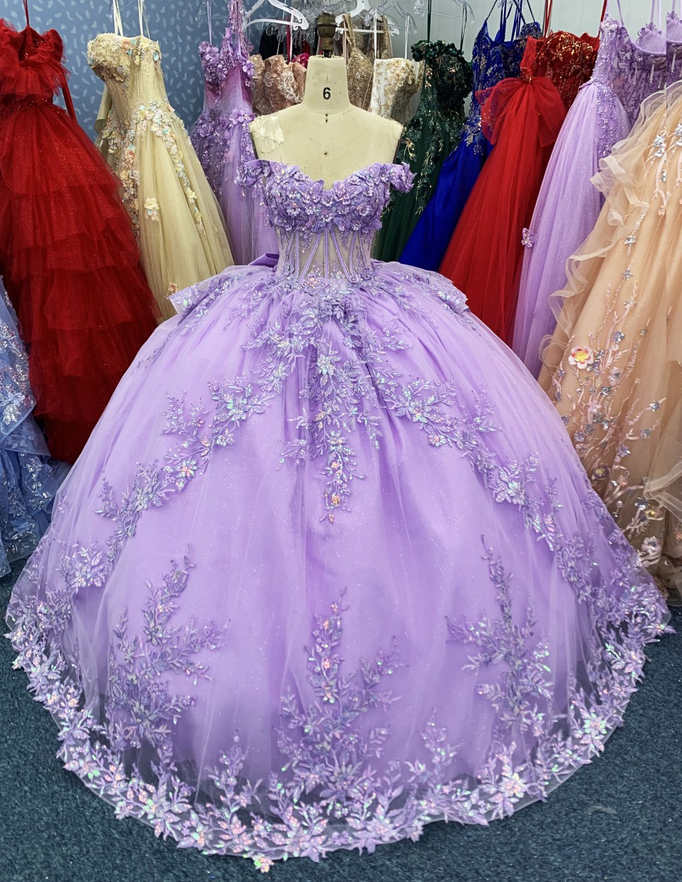 2025 New dresses for mexico lavender quinceanera dresses western off shoulder elegant new for woman