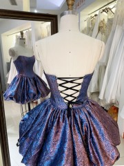 2025 New fashion design jacquard ruffle multi-color short skirt sleeveless party dress princess wholesale prom dress for teens