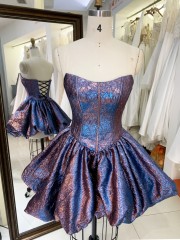 2025 New fashion design jacquard ruffle multi-color short skirt sleeveless party dress princess wholesale prom dress for teens