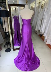 2025 Stunning embellished upper body sexy corset with crystal chain satin fabric party dress sequin mermaid evening dress