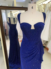 Sparkling navy blue Dresses For Party sexy evening dress slim backless wholesale elegant prom dresses 2025