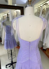 2025 Wholesale New Fashionable short prom dresses Sexy Open Back with Rhinestone Evening Prom Dress