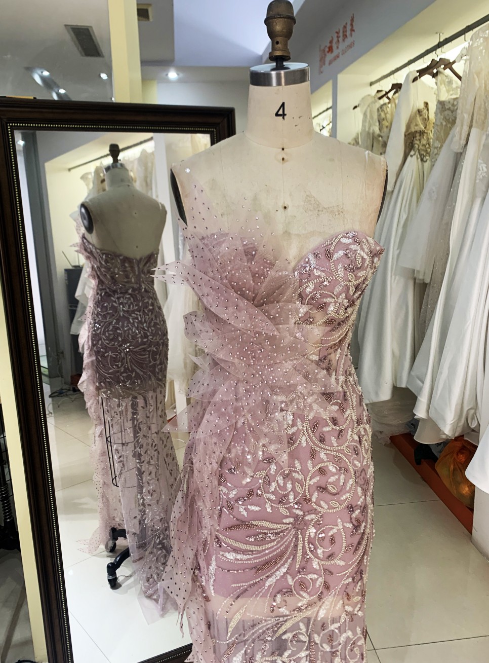 2025 New sexy elegant straps 3D flower wholesale elegant long gowns evening dresses women for prom dress girl