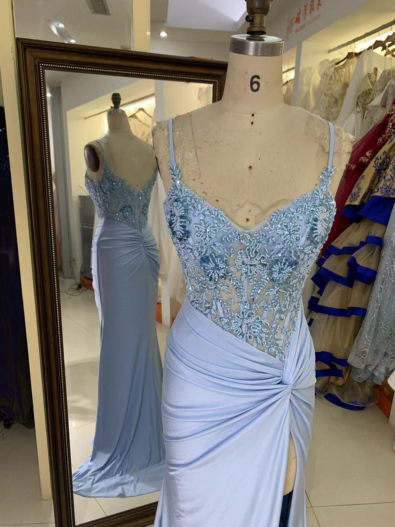 2025 New sexy satin straps pleat wholesale elegant long gowns evening dresses for bride prom dress girl