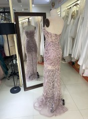 2025 New sexy elegant straps 3D flower wholesale elegant long gowns evening dresses women for prom dress girl