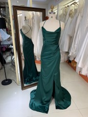 2025 Women Elegant Prom Dress Elegant Sleeveless Satin Corset Pleat Satin Dress Maxi Prom Evening Dress