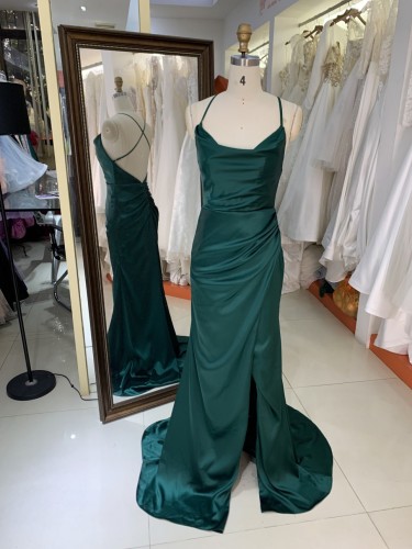 2025 Women Elegant Prom Dress Elegant Sleeveless Satin Corset Pleat Satin Dress Maxi Prom Evening Dress
